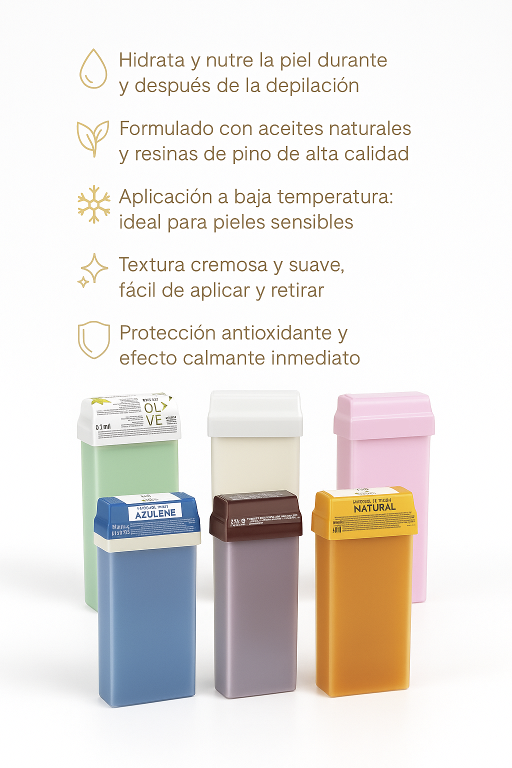 Kit Depilación Roll Wax - Bello Cabello