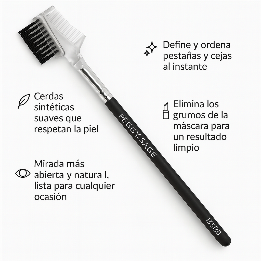 Pincel cepillo y peine - pestañas y cejas