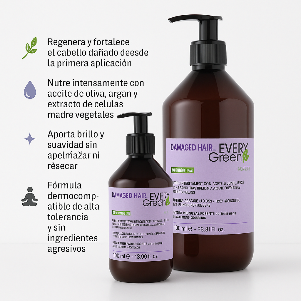 Champú regenerador - cabellos dañados - Every Green - Bello Cabello