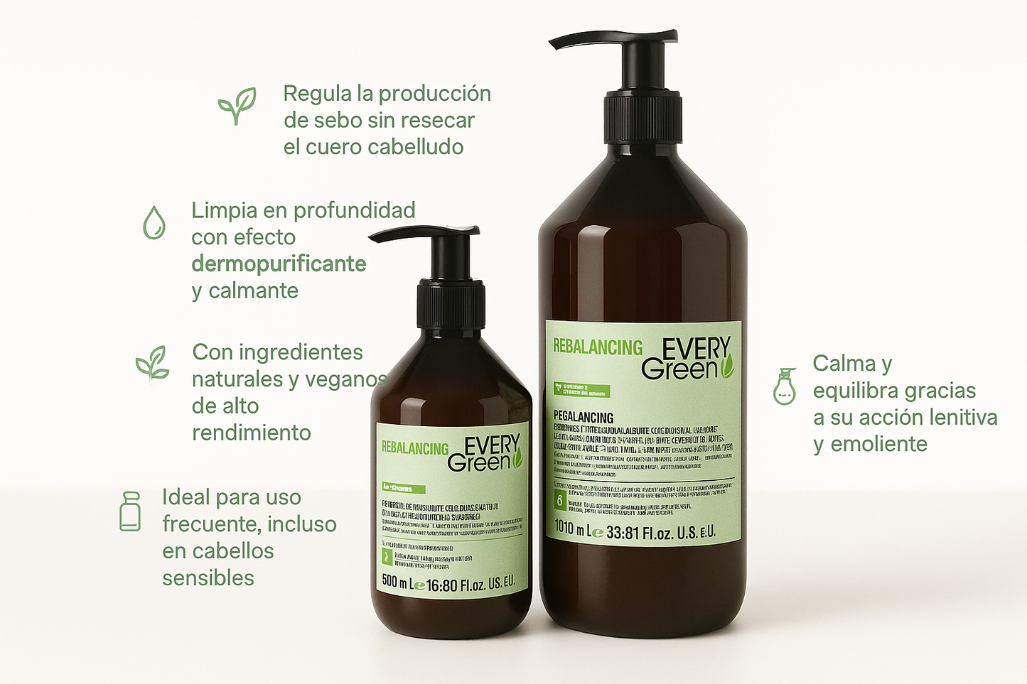 Champú Sebo-Normalizador Every Green - Bello Cabello