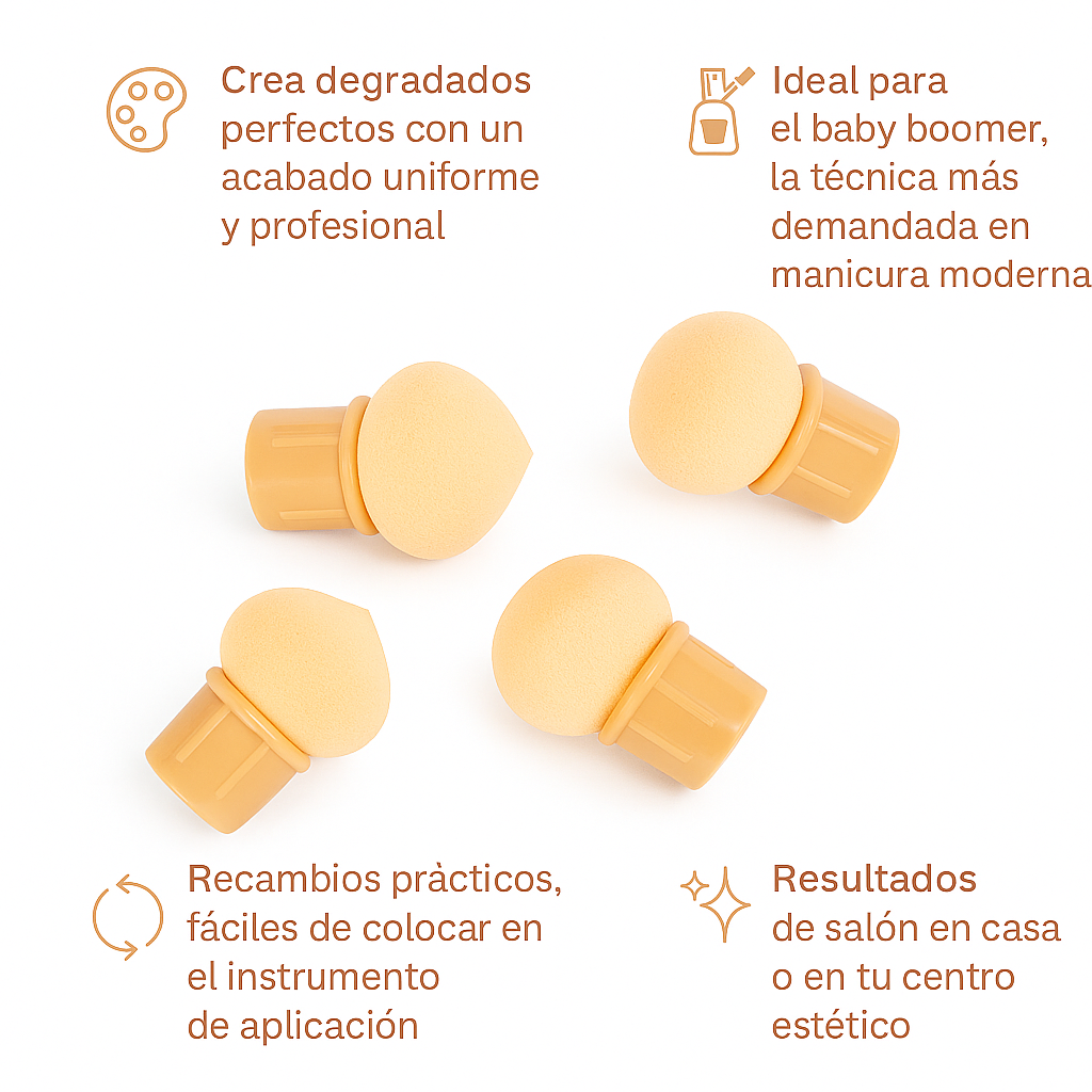 Esponjas Recambio Instrumento degradado y baby boomer