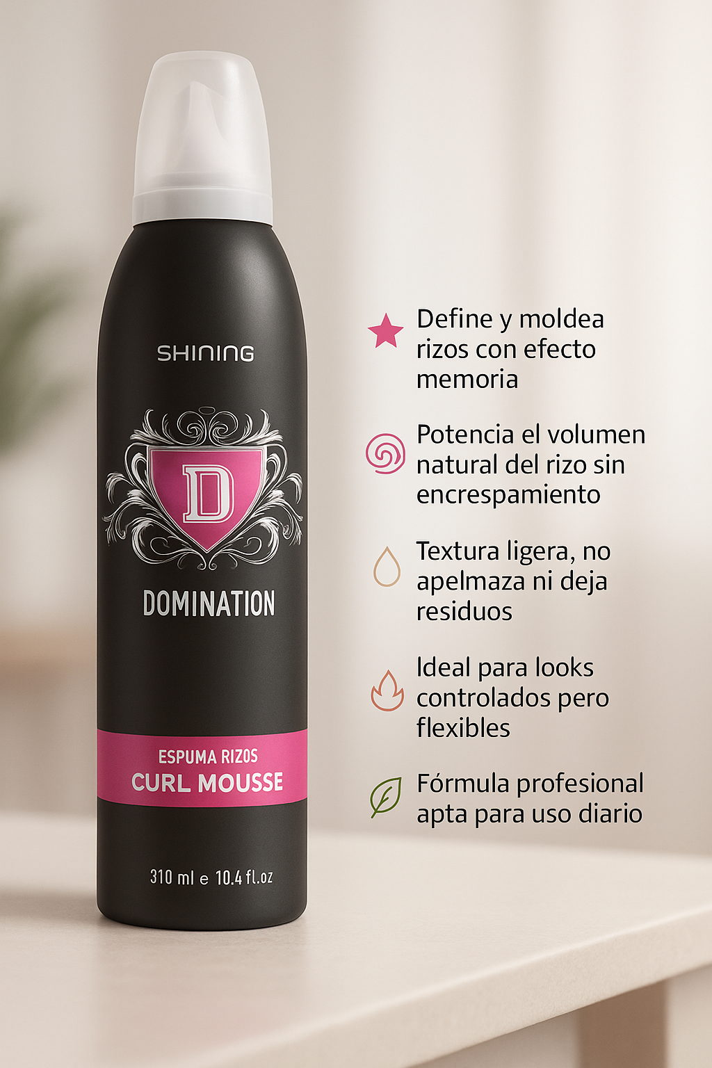 Espuma Curl Mousse Domination - Bello Cabello