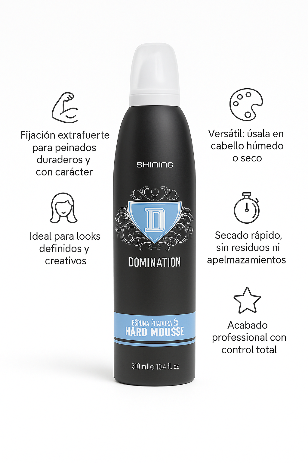 Espuma Hard Mousse Domination - Bello Cabello