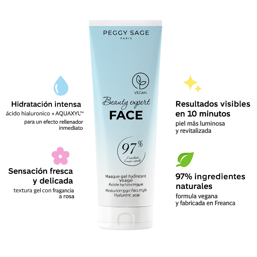 Mascarilla de gel hidratante para el rostro