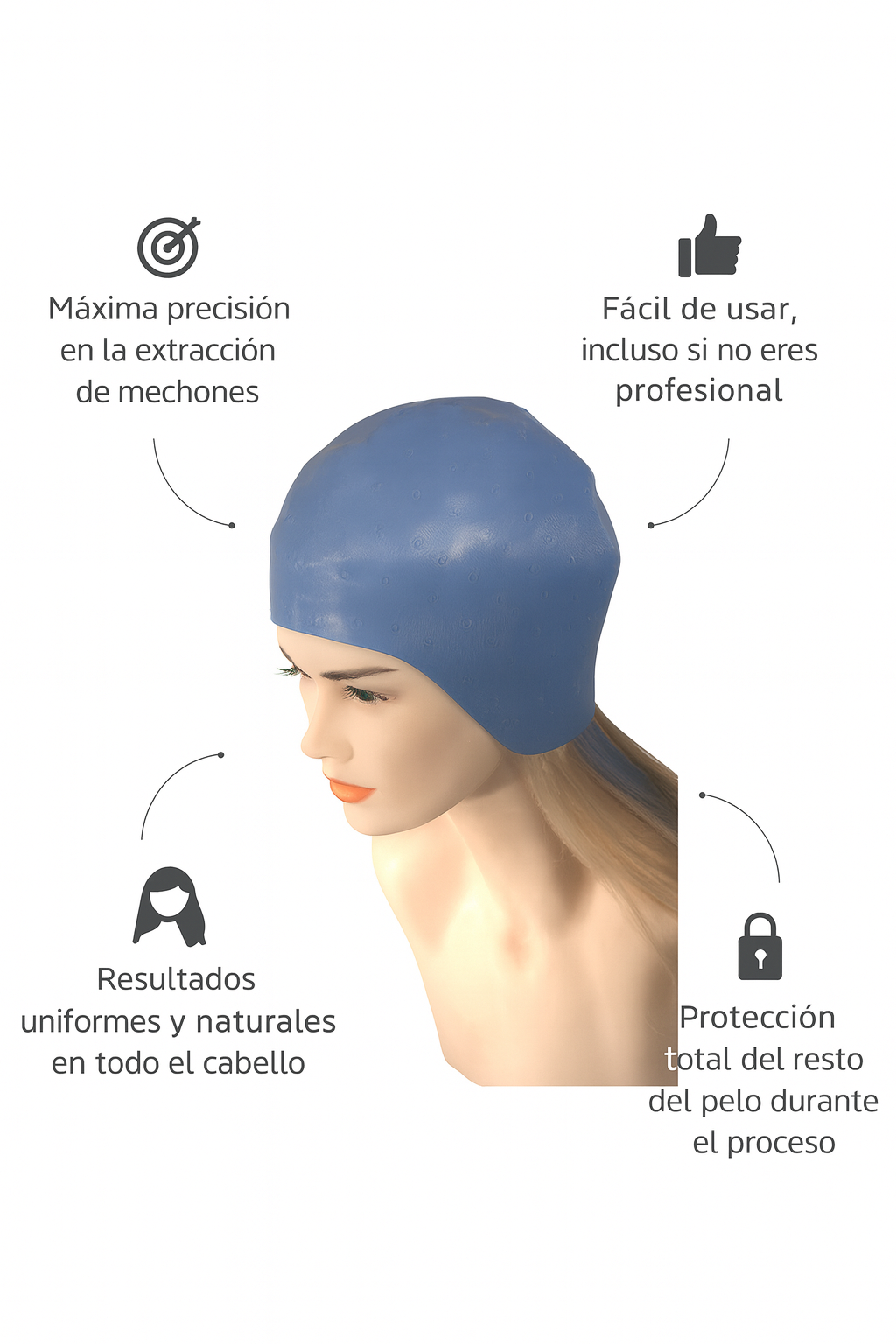 Gorro Mechas Azul