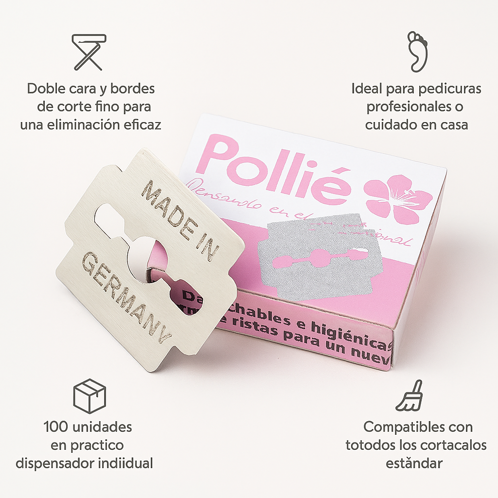 Dispensador Pollié Hojas Corta Callos 100 Und.