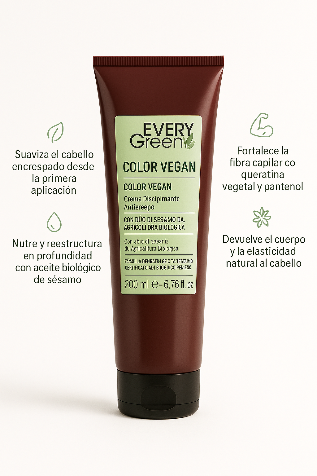 Mascarilla suavizante - cabellos encrespados - Every Green - Bello Cabello