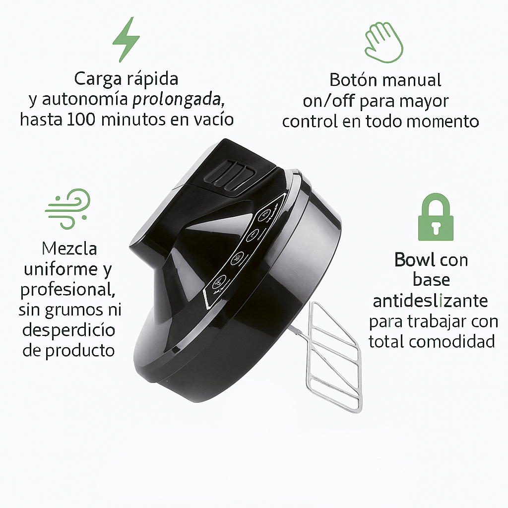 Mezclador de tintes recargable + 4 Bols