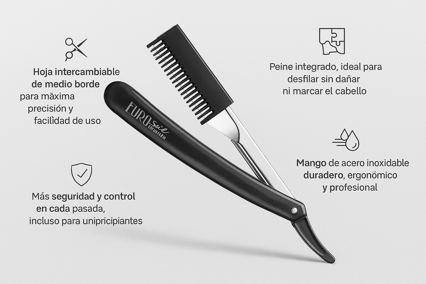 Navaja Hoja Cambiable con Peine