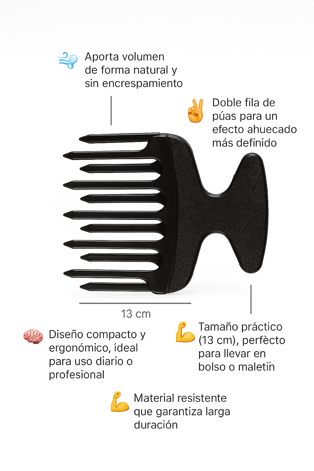 Peine Ahuecador Doble Pua