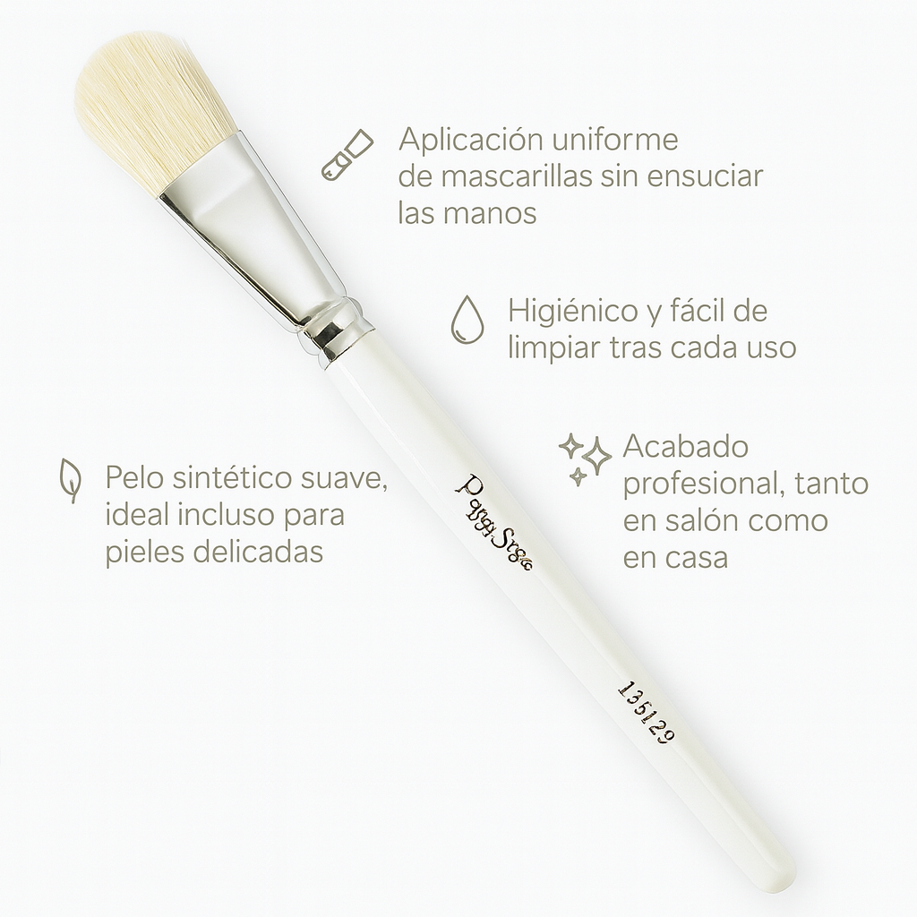 Pincel máscara seda blanca