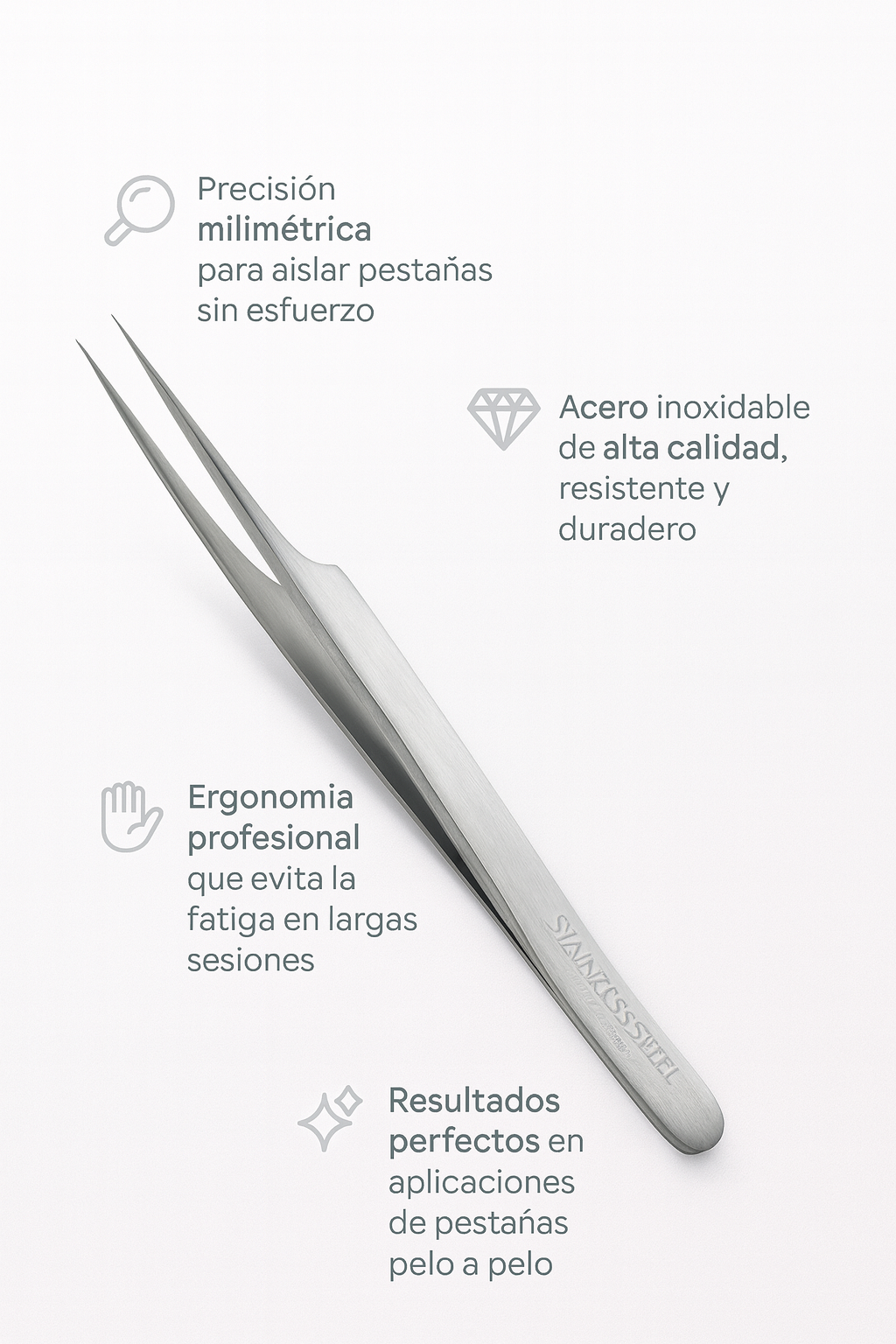 Pinzas para extensiones de pestañas - Aislar