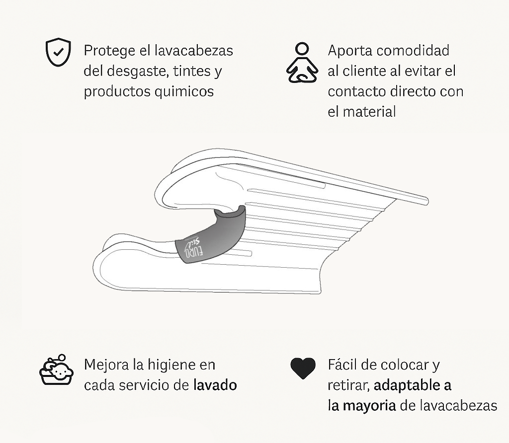 Protector Lavacabezas Negro