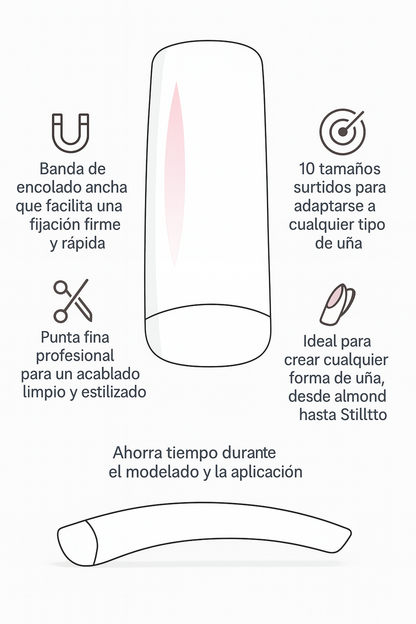 Cápsulas profesionales universales Punta fina x 100 - Bello Cabello