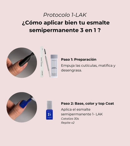 Esmalte semipermanente 3 en 1 1-LAK