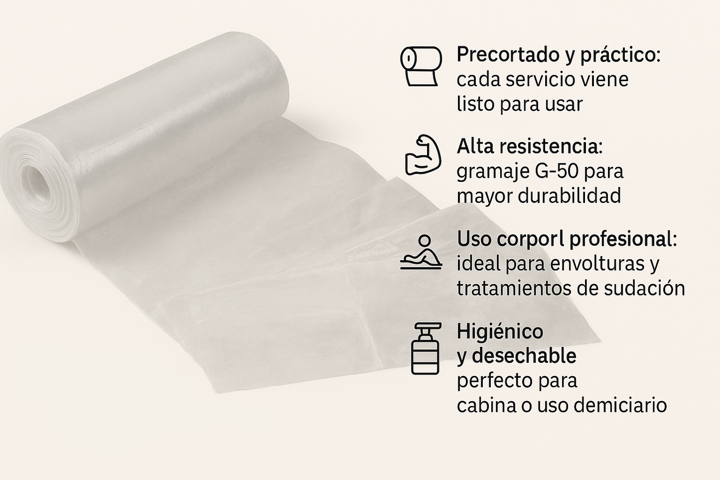 Rollo plástico envolvente - Bello Cabello