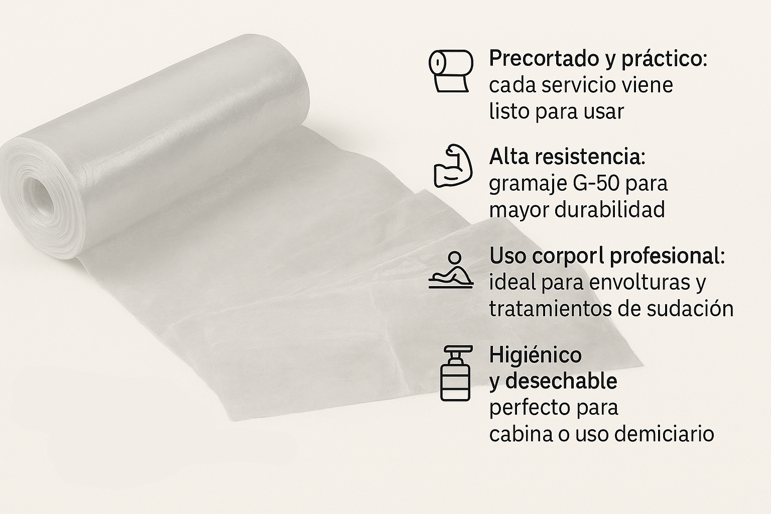 Rollo plástico envolvente - Bello Cabello