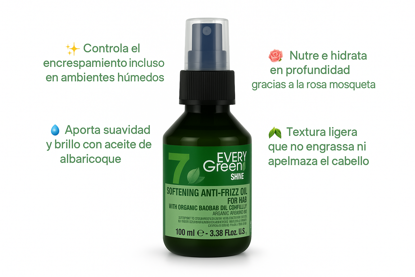 Aceite suavizante antiencrespamiento