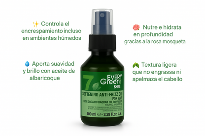 Aceite suavizante antiencrespamiento