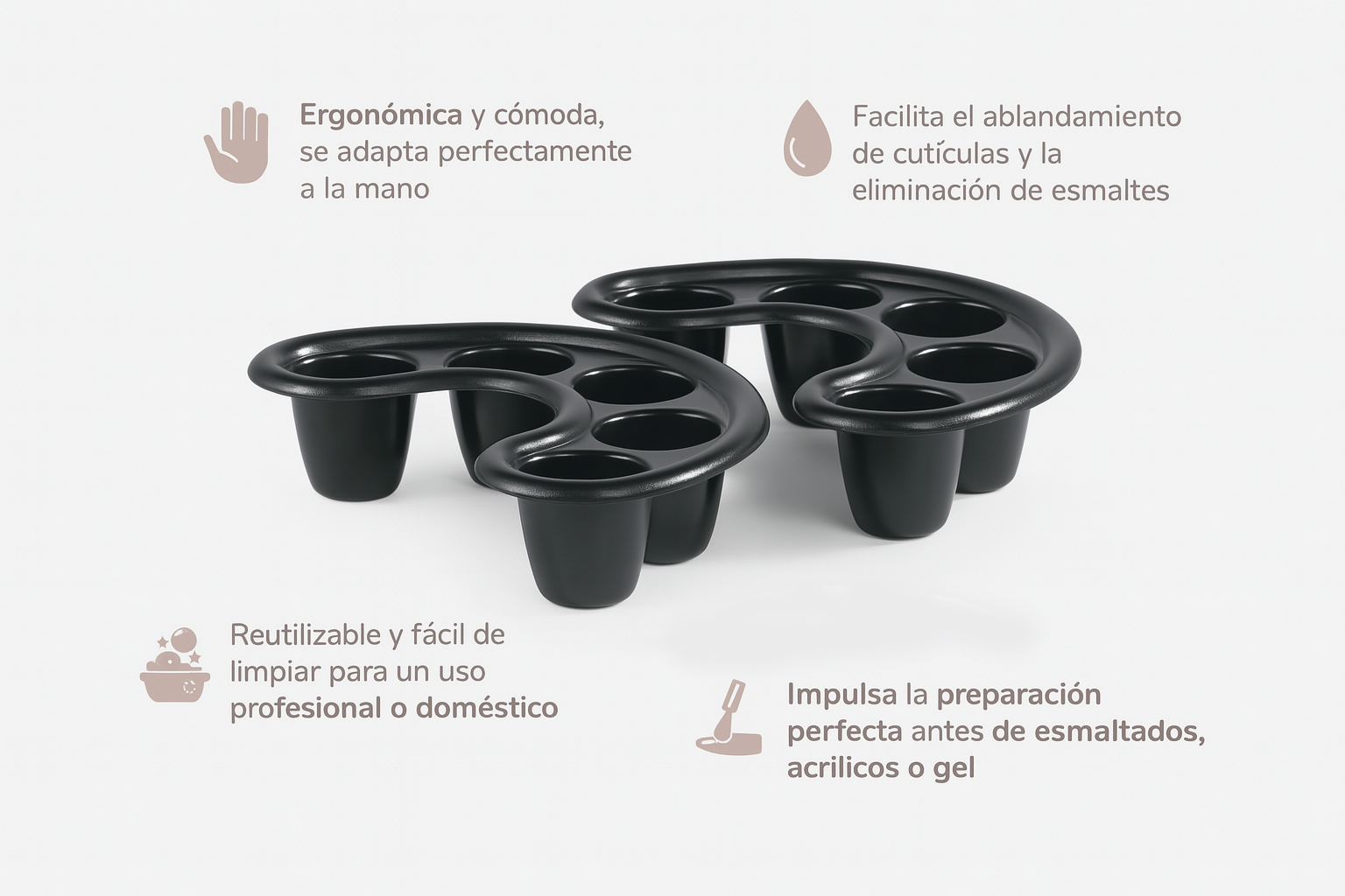 Bandeja de remojo de uñas - Bello Cabello