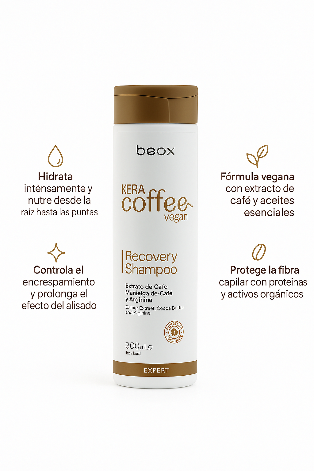 Beox KeraCoffee Recovery Champú - Bello Cabello