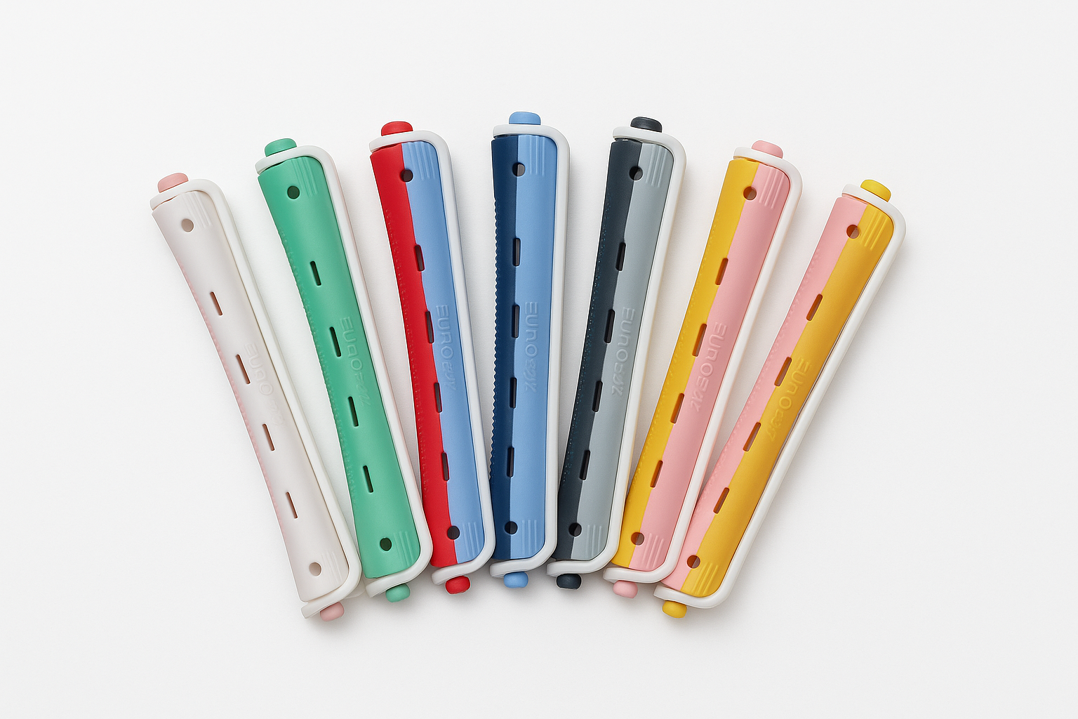 Bigudis plástico bicolor - Bello Cabello