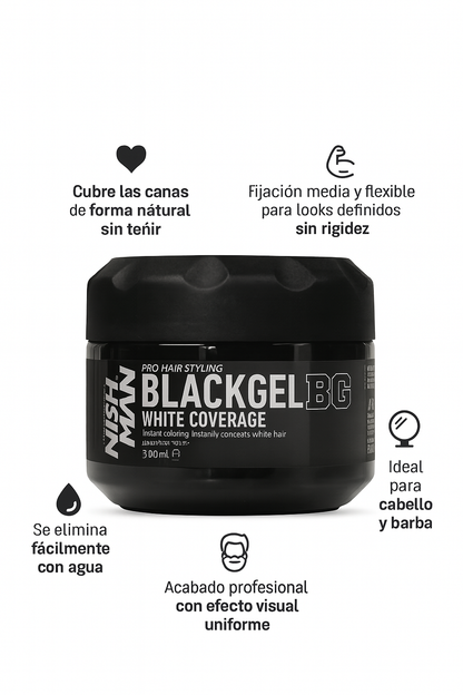 Black Gel White Coverage - Bello Cabello
