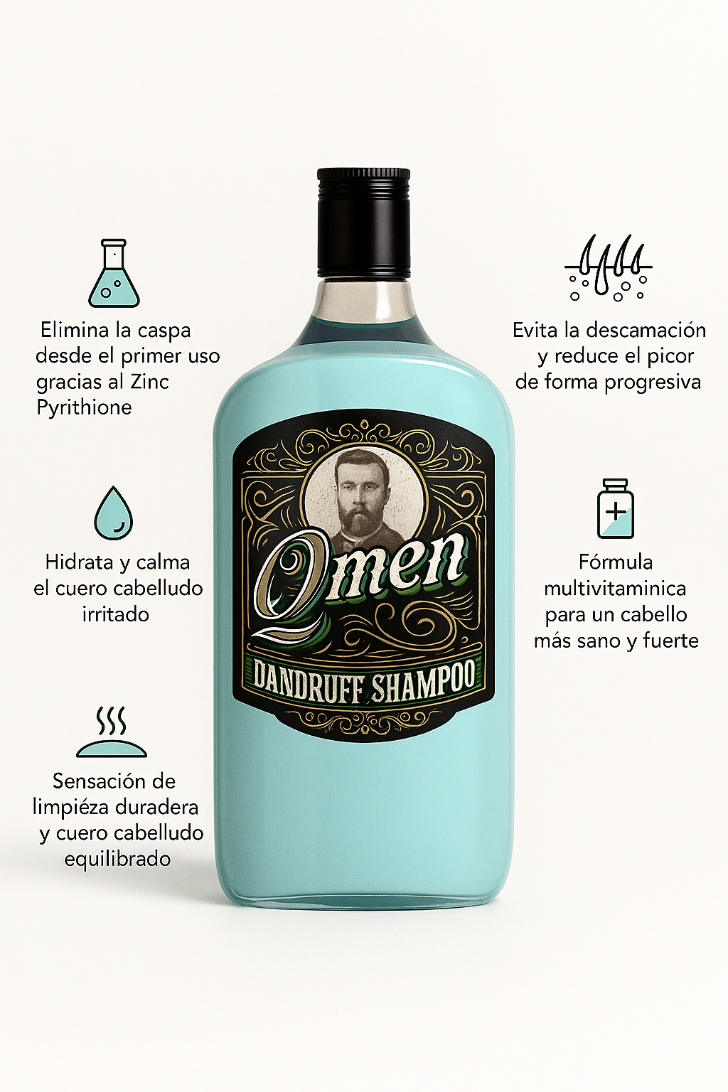 Dandruff Champú Anti-Caspa Qmen