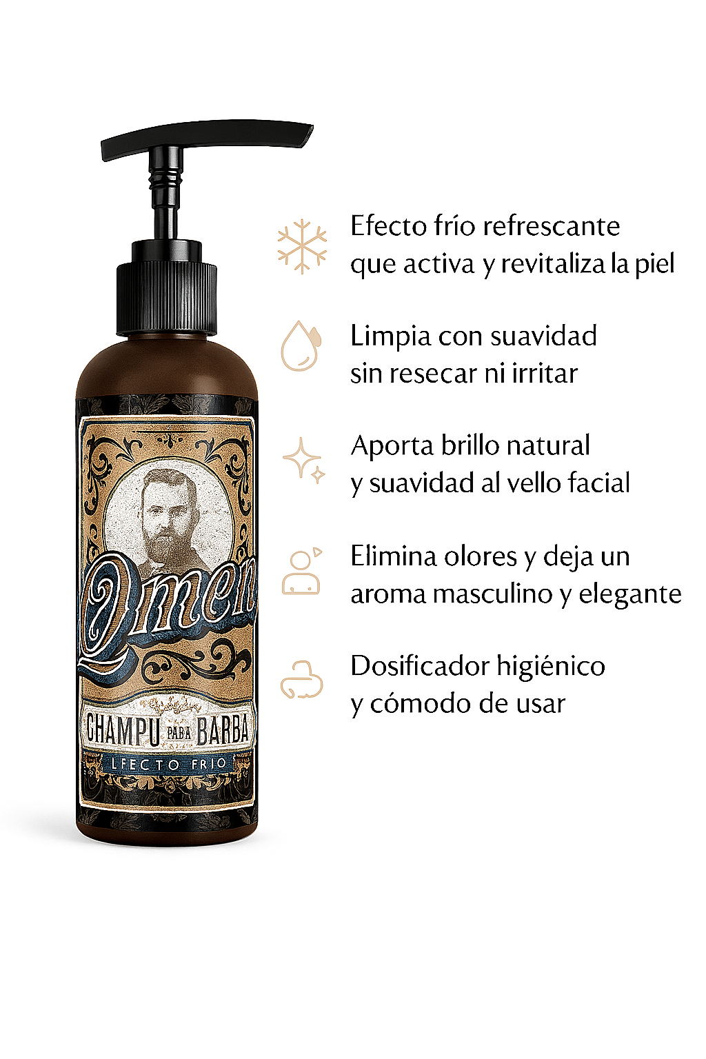 Champú Barba Efecto Frío Qmen