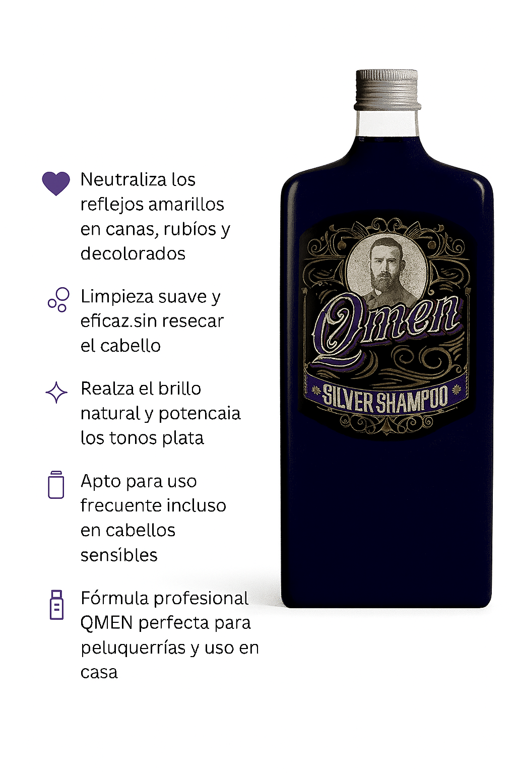 Silver Champú para Canas Qmen