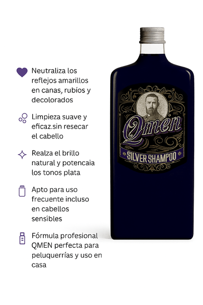Silver Champú para Canas Qmen