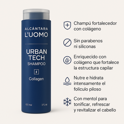 Champú fortalecedor hombre L’Uomo Urban Tech Shampoo - Bello Cabello