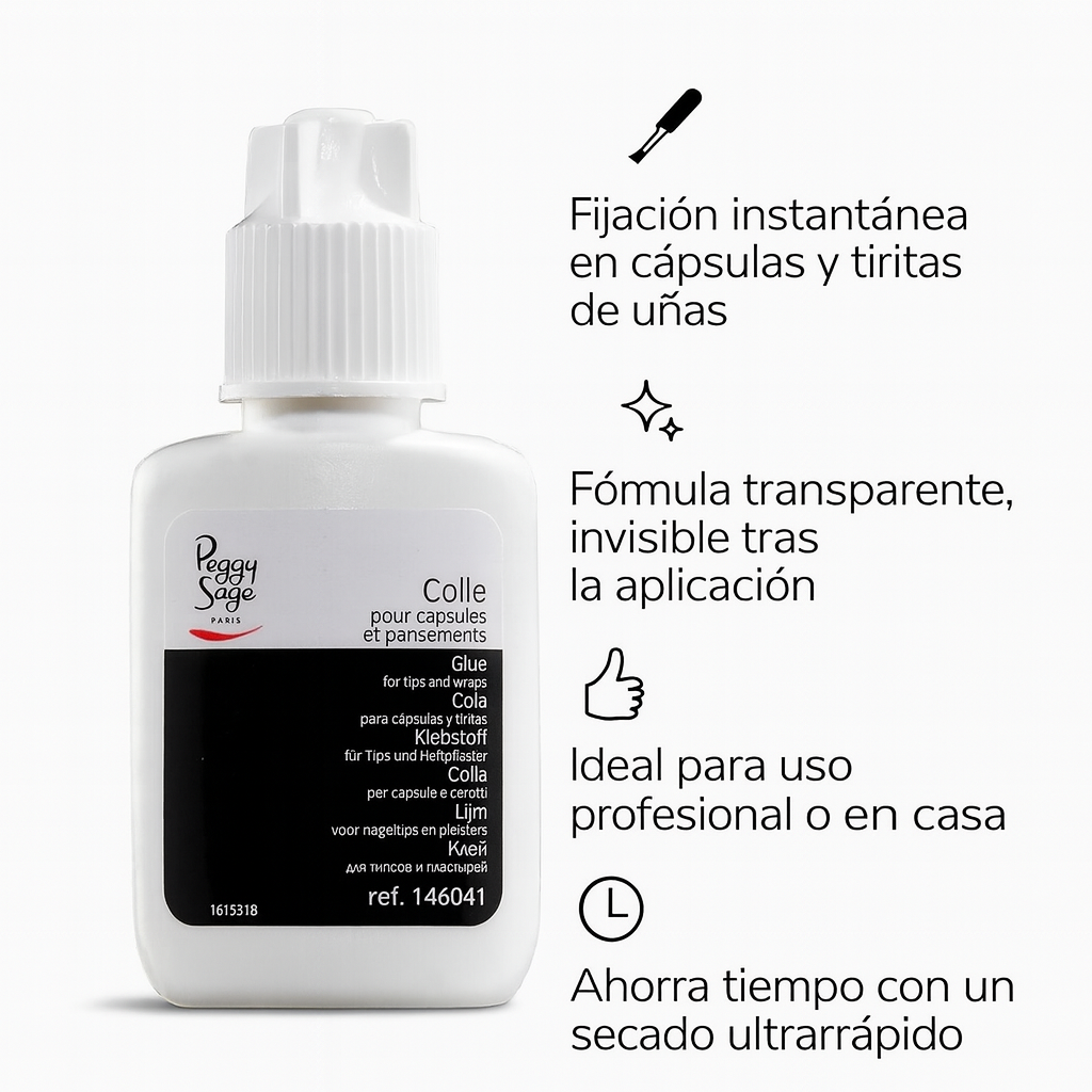 Cola transparente para cápsulas y tiritas