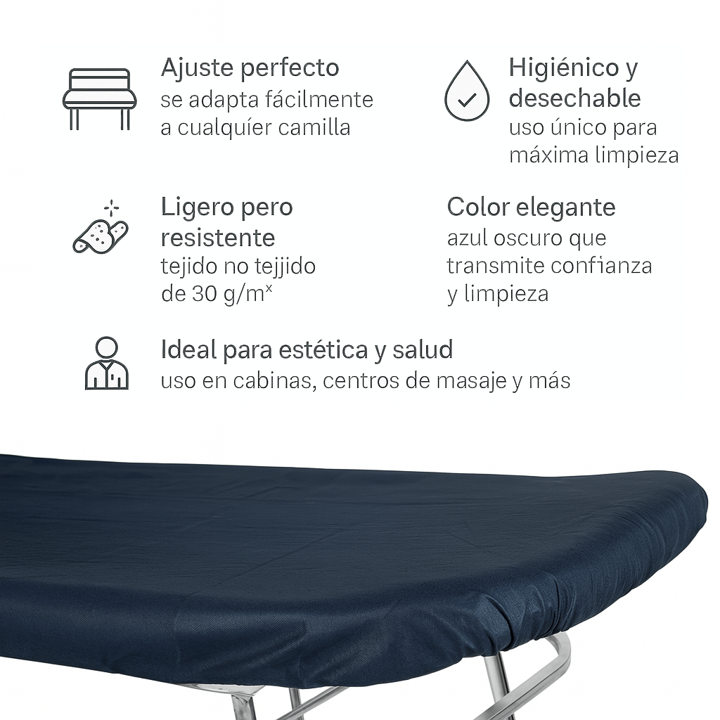 Cubrecamillas ajustable azul oscuro - Bello Cabello