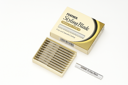 10 cuchillas feather styling razor