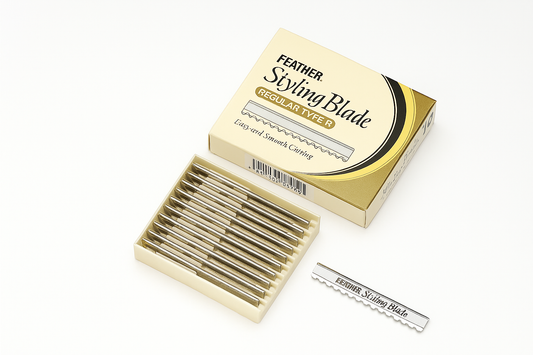 10 cuchillas feather styling razor