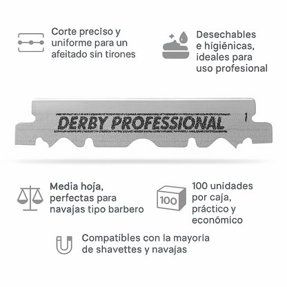 100 Hojas deshechables Derby Professional
