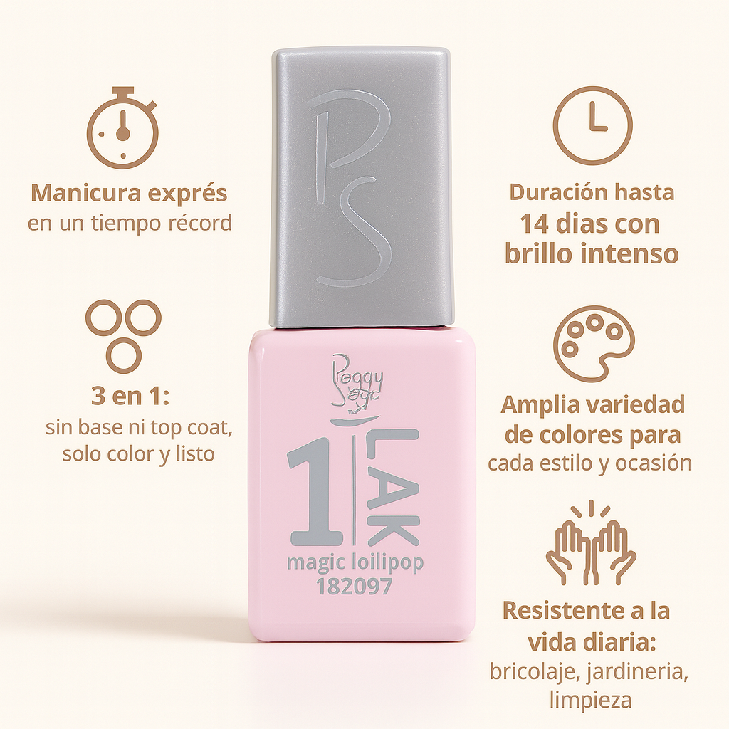 Esmalte semipermanente 3 en 1 1-LAK
