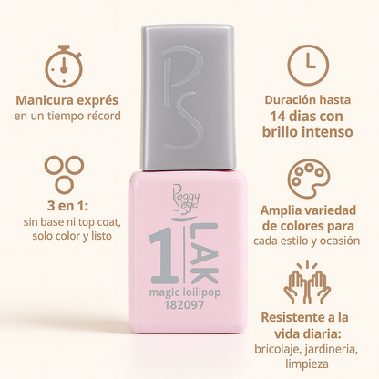 Esmalte semipermanente 3 en 1 1-LAK