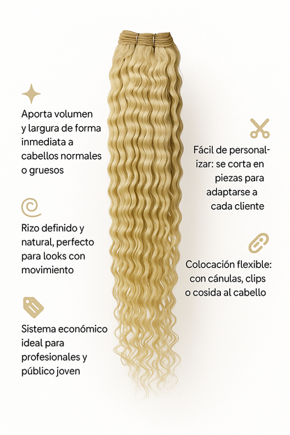 Extensión Cosida Rizado