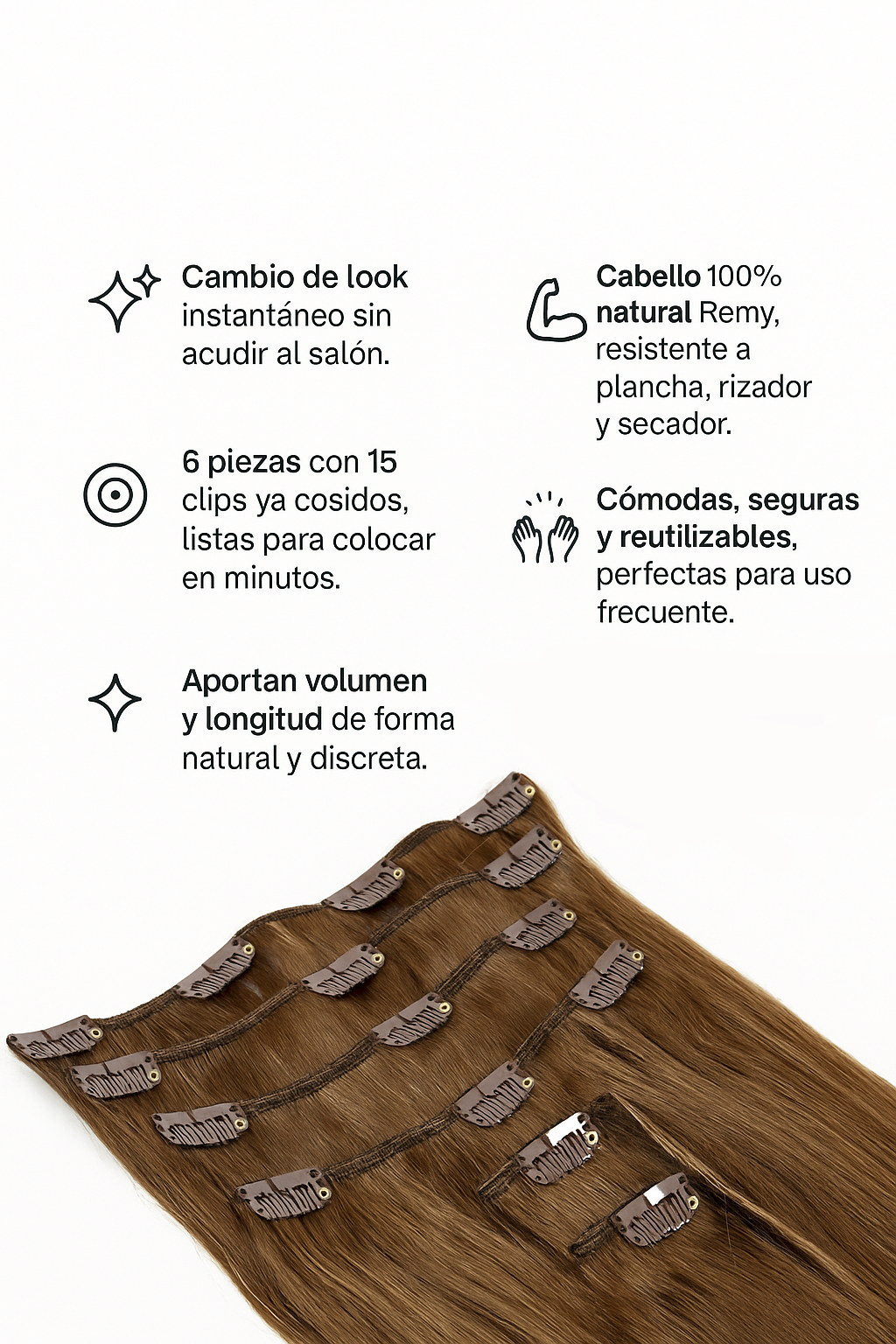 Extensión Lisa Hair & Clip