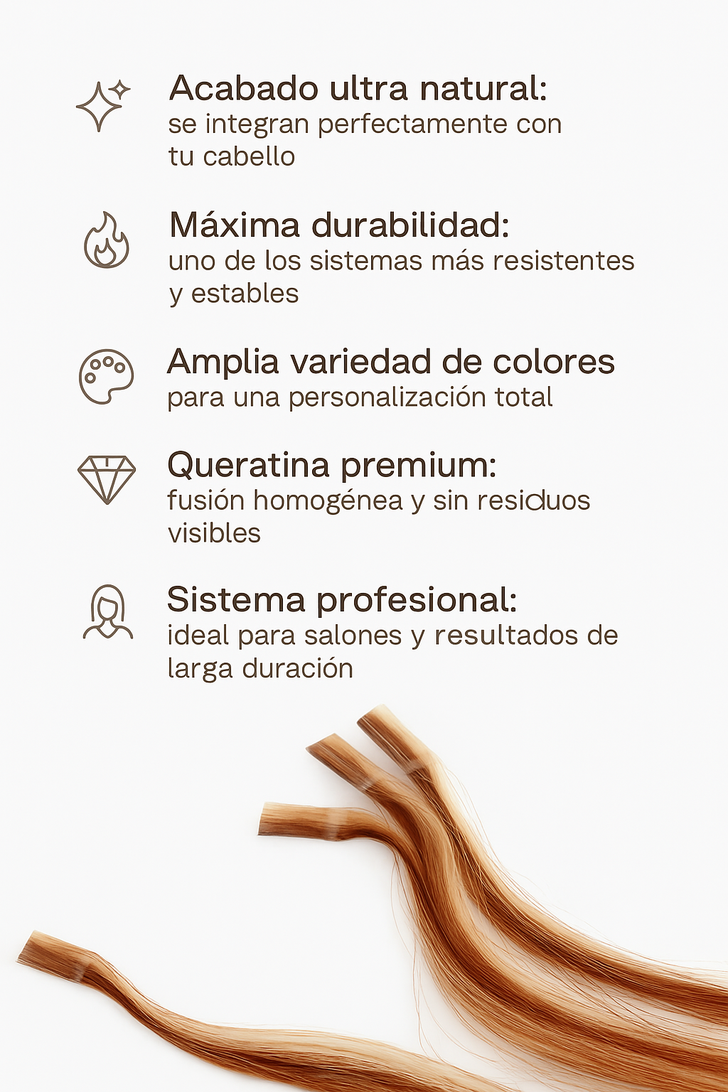 Extensión Queratina Plana Lisa Sens