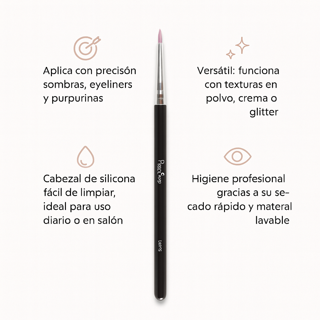 Pincel eyeliner de silicona