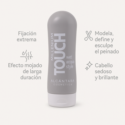 Gel de fijación extrema Millenium Touch Wet Acqua Style - Bello Cabello