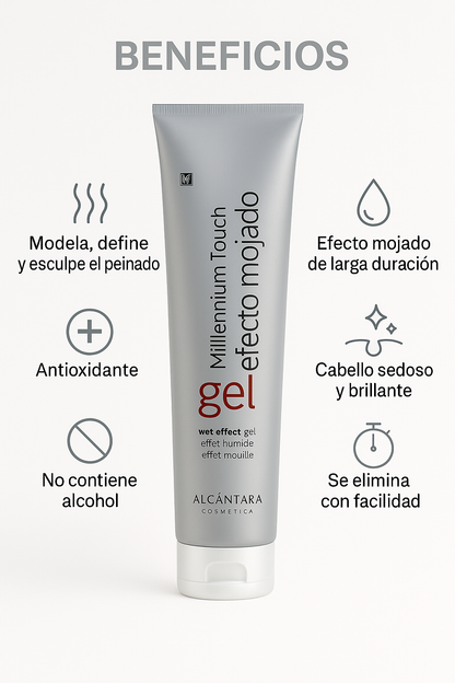 Gel de fijación Millenium Touch Gel Efecto Mojado - Bello Cabello