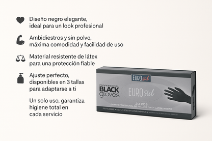 Guantes de Latex Negros