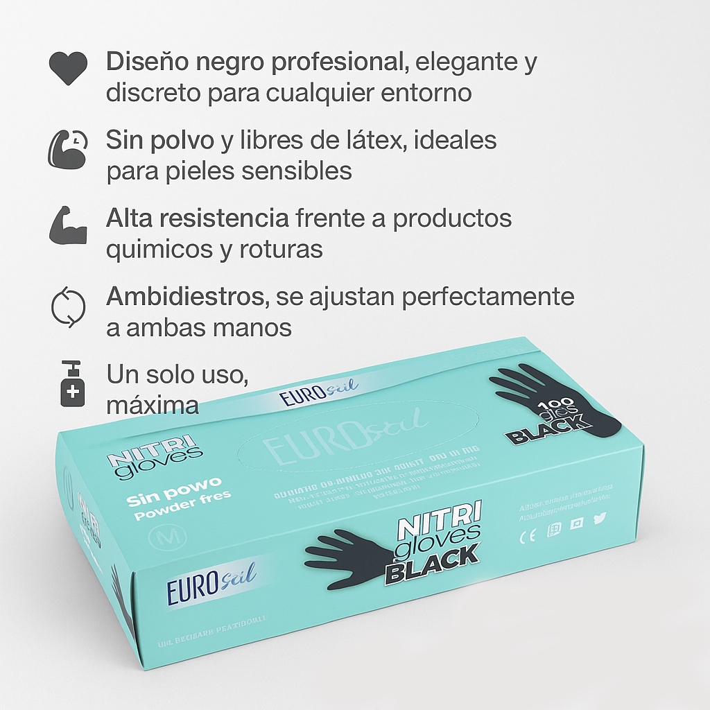 Guantes de Nitrilo negros