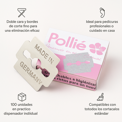 Dispensador Pollié Hojas Corta Callos 100 Und.