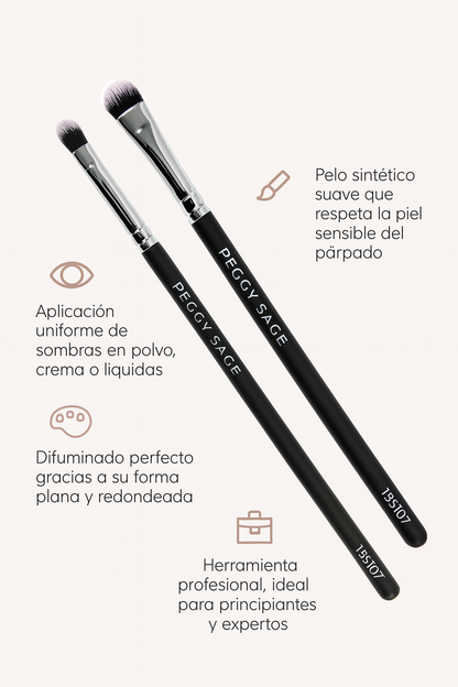Pincel sombra de ojos - plano y redondeado