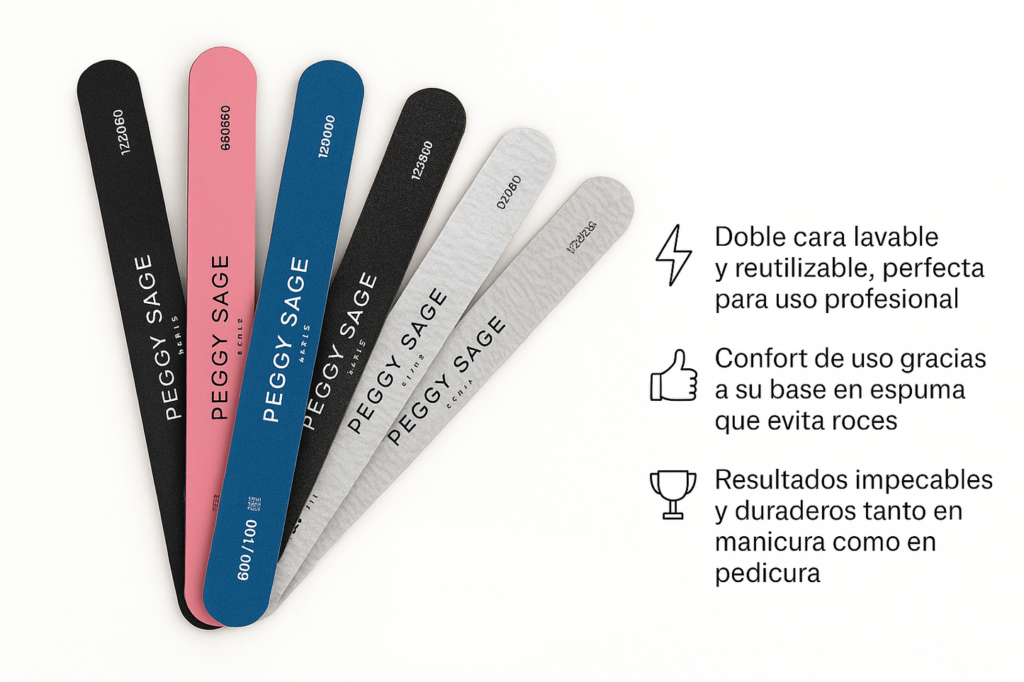 Lima de uñas cebra 2 caras lavable